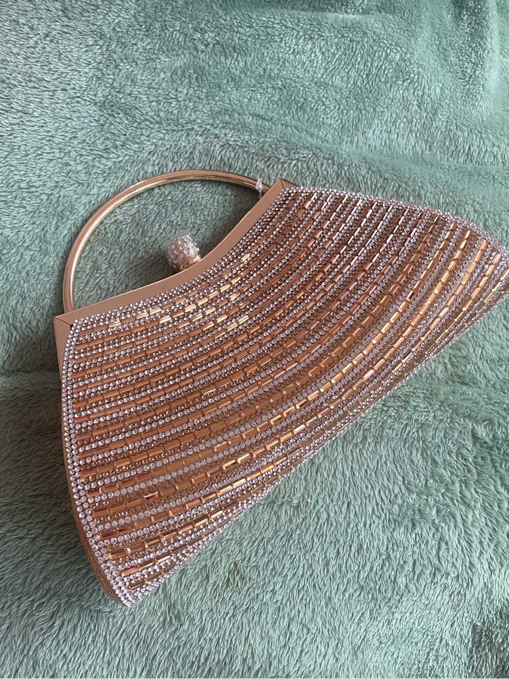 D'margeaux Luxury Embellished Gold Evening Clutch Handbag